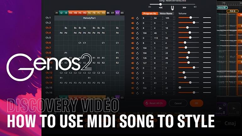 Video thumbnail of Genos2 "How To Use MIDI Song To Style"