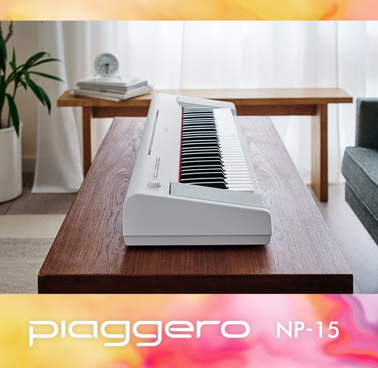 Yamaha Piaggero NP-15 Clavier numérique avec 61 touches et 15 voix  instrumentales, léger et portable
