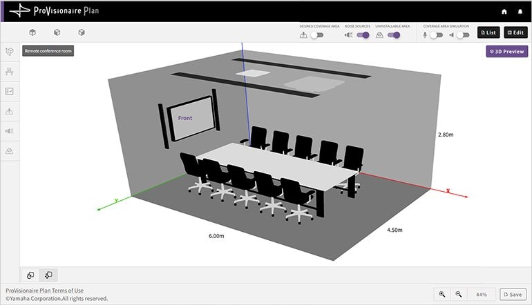 ProVisionaire Plan: 3D view